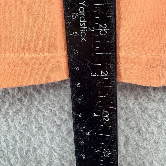 J.Crew Factory Puff Sleeve Tie-Front Peasant Top Size Small Orange Coral Cottage - Picture 5 of 8